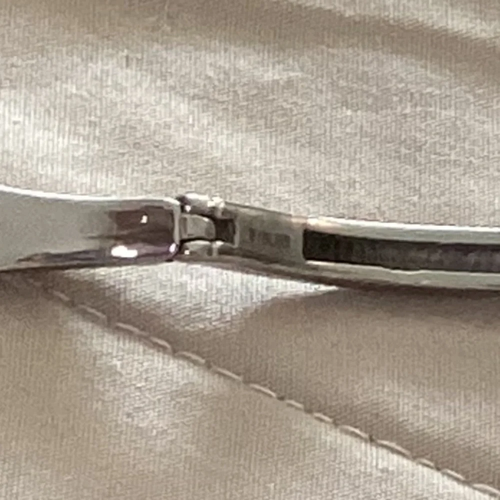 NWOT – Pure Stainless steel, Large round & oval Purple Dahlia bangle bracelet - Picture 14 of 16